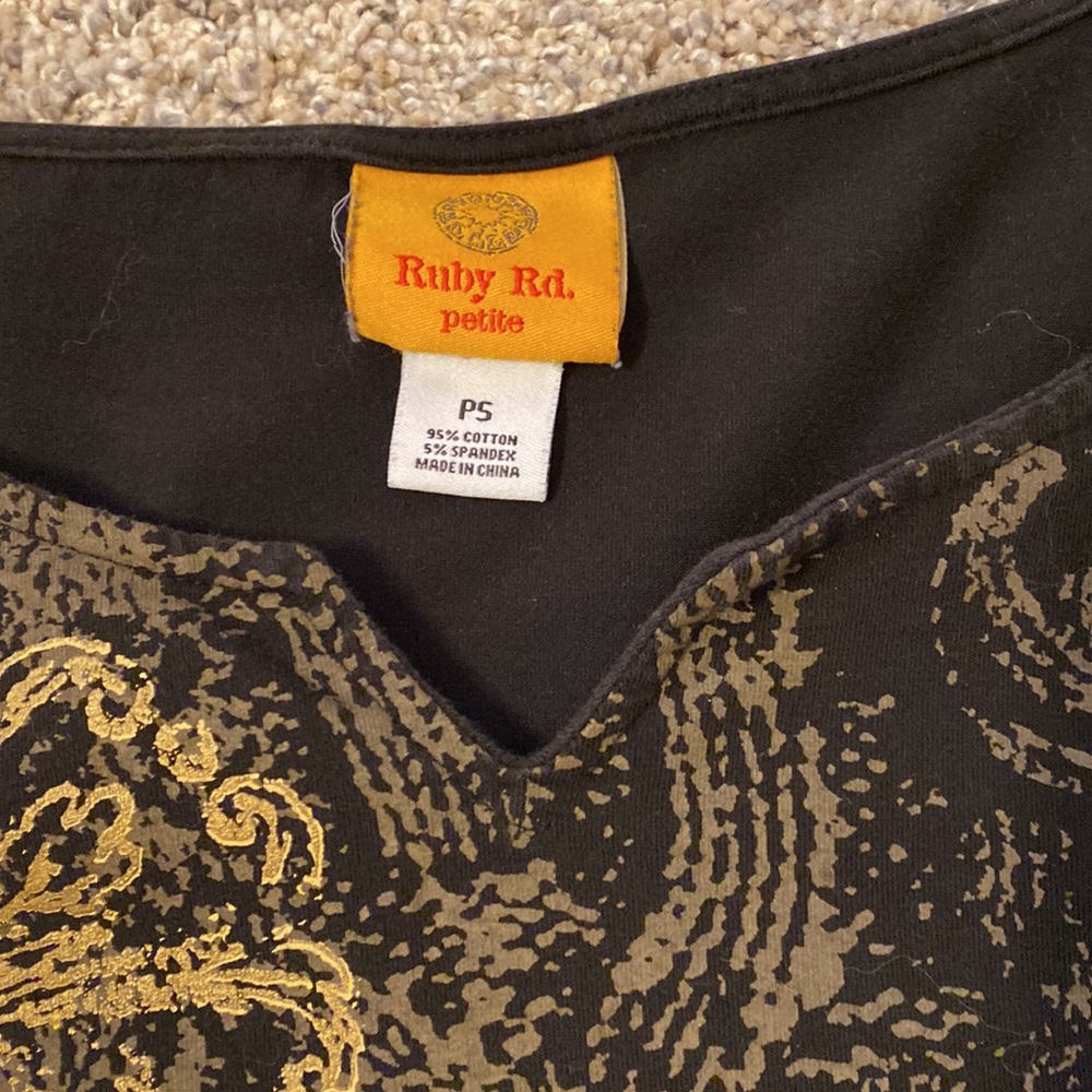 Ruby Rd Black with Gold Sequins PS - Picture 2 of 3